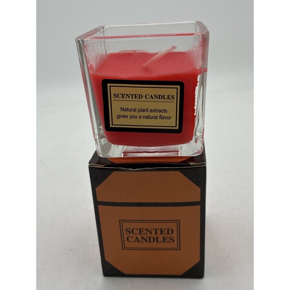 scented candle aromatherapy square glass natural plant extracts